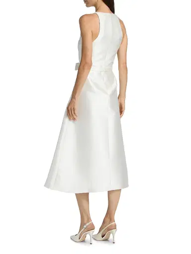 SACHIN & BABI Women's Allison Embroidered Satin Fit & Flare Midi-Dress | Thumbnail 5 SACHIN & BABI Women's Allison Embroidered Satin Fit & Flare Midi-Dress | Thumbnail 5