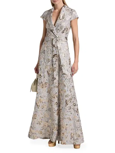 SACHIN & BABI Women's Honora Jacquard Gown - Golden Gardens - Size 4 | Thumbnail 3 SACHIN & BABI Women's Honora Jacquard Gown - Golden Gardens - Size 4 | Thumbnail 3