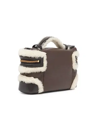 Bottega Veneta Women's Bang Bang Shearling-Trimmed Vanity Case - Light Brown | Thumbnail 5 Bottega Veneta Women's Bang Bang Shearling-Trimmed Vanity Case - Light Brown | Thumbnail 5