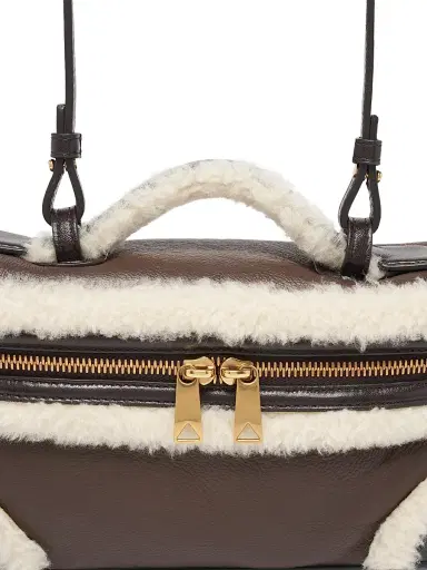 Bottega Veneta Women's Bang Bang Shearling-Trimmed Vanity Case - Light Brown | Thumbnail 6 Bottega Veneta Women's Bang Bang Shearling-Trimmed Vanity Case - Light Brown | Thumbnail 6