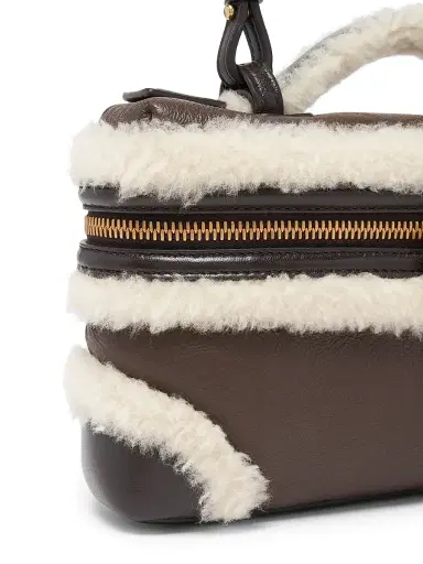 Bottega Veneta Women's Bang Bang Shearling-Trimmed Vanity Case - Light Brown | Thumbnail 7 Bottega Veneta Women's Bang Bang Shearling-Trimmed Vanity Case - Light Brown | Thumbnail 7