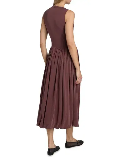 Rails Women's Brina Draped Modal Midi-Dress - Oxblood | Thumbnail 5 Rails Women's Brina Draped Modal Midi-Dress - Oxblood | Thumbnail 5