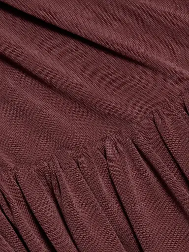 Rails Women's Brina Draped Modal Midi-Dress - Oxblood | Thumbnail 7 Rails Women's Brina Draped Modal Midi-Dress - Oxblood | Thumbnail 7