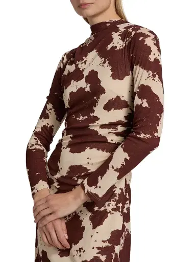 Rails Women's Margaret Cow-Printed Knit Midi-Dress - Cowgirl | Thumbnail 6 Rails Women's Margaret Cow-Printed Knit Midi-Dress - Cowgirl | Thumbnail 6