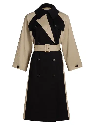 Rails Women's Maud Belted Colorblocked Coat - Black Taupe | Thumbnail 1 Rails Women's Maud Belted Colorblocked Coat - Black Taupe | Thumbnail 1