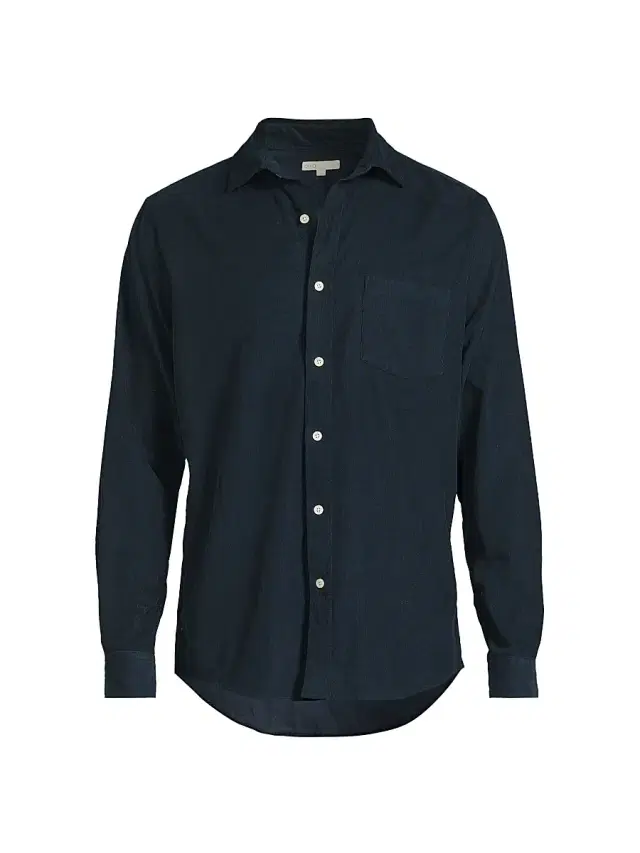 Men's Corduroy Long-Sleeve Button-Front Shirt - Midnight Men's Corduroy Long-Sleeve Button-Front Shirt - Midnight