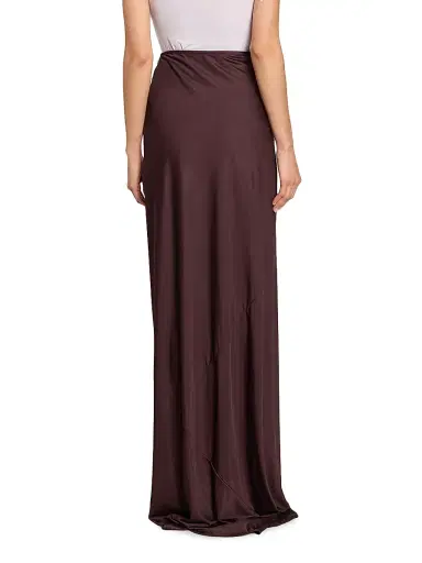 Dries Van Noten Women's Humila Knotted Jersey Sheath Maxi Skirt - Burgundy | Thumbnail 5 Dries Van Noten Women's Humila Knotted Jersey Sheath Maxi Skirt - Burgundy | Thumbnail 5