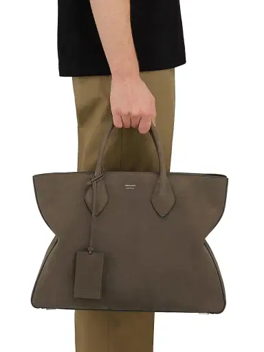 Ferragamo Men's Starvit Grained Leather Tote Bag | Thumbnail 3 Ferragamo Men's Starvit Grained Leather Tote Bag | Thumbnail 3