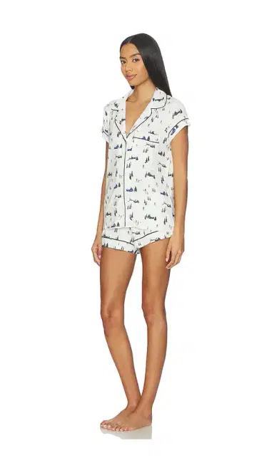 eberjey Gisele Printed Shortie Pj Set | Thumbnail 2 eberjey Gisele Printed Shortie Pj Set | Thumbnail 2