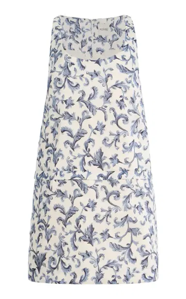 Posse Rue Baroque-Print Linen-Silk Mini Shift Dress | Thumbnail 1 Posse Rue Baroque-Print Linen-Silk Mini Shift Dress | Thumbnail 1