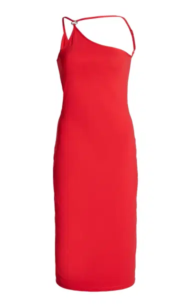 Coperni Asymmetric One-Shoulder Midi Dress | Thumbnail 1 Coperni Asymmetric One-Shoulder Midi Dress | Thumbnail 1
