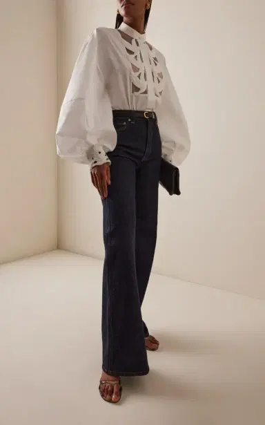 Zimmermann Luna Appliquéd Cotton Shirt | Thumbnail 3 Zimmermann Luna Appliquéd Cotton Shirt | Thumbnail 3