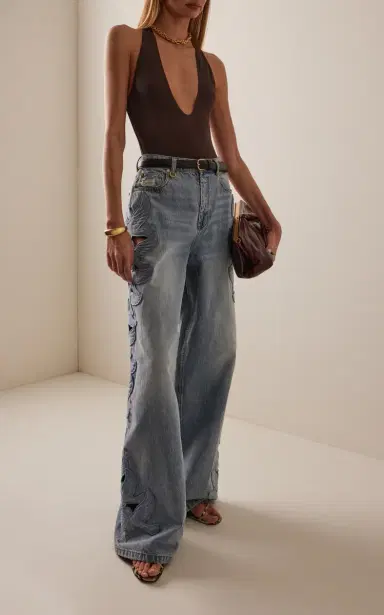 Zimmermann Alchemy Appliquéd Wide-Leg Jeans | Thumbnail 2 Zimmermann Alchemy Appliquéd Wide-Leg Jeans | Thumbnail 2