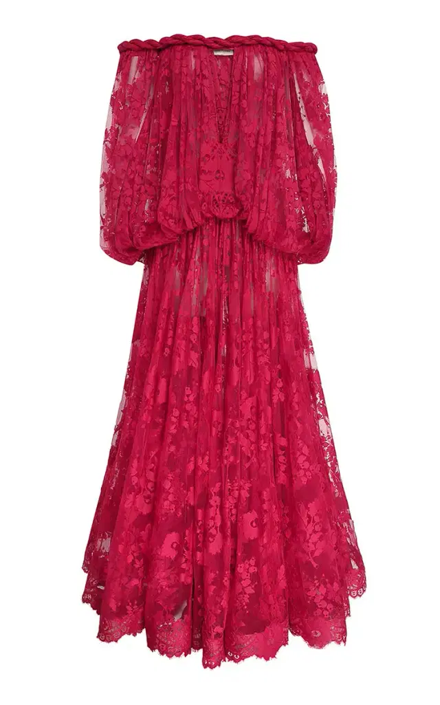 Luna Floral Contton-Blend Lace Gown Luna Floral Contton-Blend Lace Gown