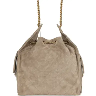 Chanel Chanel Medium 25 Hobo Bag Dark Grey Suede Antique Gold Hardware | Thumbnail 5 Chanel Chanel Medium 25 Hobo Bag Dark Grey Suede Antique Gold Hardware | Thumbnail 5