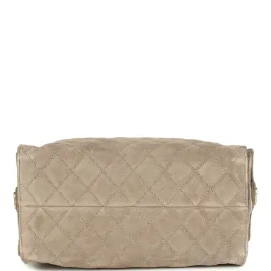 Chanel Chanel Medium 25 Hobo Bag Dark Grey Suede Antique Gold Hardware | Thumbnail 8 Chanel Chanel Medium 25 Hobo Bag Dark Grey Suede Antique Gold Hardware | Thumbnail 8