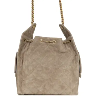 Chanel Chanel Medium 25 Hobo Bag Dark Grey Suede Antique Gold Hardware | Thumbnail 5 Chanel Chanel Medium 25 Hobo Bag Dark Grey Suede Antique Gold Hardware | Thumbnail 5