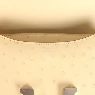 HERMÈS Hermes Constance 18 Vanille Ostrich Palladium Hardware | Thumbnail 8 HERMÈS Hermes Constance 18 Vanille Ostrich Palladium Hardware | Thumbnail 8