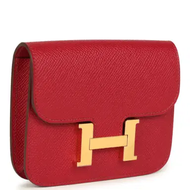 HERMÈS Hermes Constance Slim Wallet Rubis Epsom Gold Hardware | Thumbnail 2 HERMÈS Hermes Constance Slim Wallet Rubis Epsom Gold Hardware | Thumbnail 2