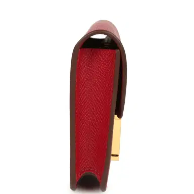 HERMÈS Hermes Constance Slim Wallet Rubis Epsom Gold Hardware | Thumbnail 3 HERMÈS Hermes Constance Slim Wallet Rubis Epsom Gold Hardware | Thumbnail 3