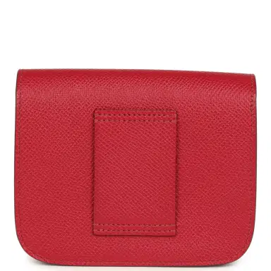 HERMÈS Hermes Constance Slim Wallet Rubis Epsom Gold Hardware | Thumbnail 4 HERMÈS Hermes Constance Slim Wallet Rubis Epsom Gold Hardware | Thumbnail 4