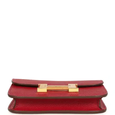 HERMÈS Hermes Constance Slim Wallet Rubis Epsom Gold Hardware | Thumbnail 6 HERMÈS Hermes Constance Slim Wallet Rubis Epsom Gold Hardware | Thumbnail 6