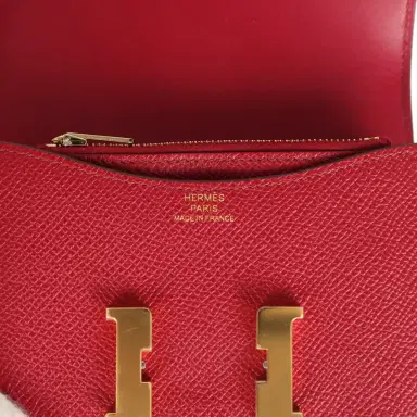 HERMÈS Hermes Constance Slim Wallet Rubis Epsom Gold Hardware | Thumbnail 7 HERMÈS Hermes Constance Slim Wallet Rubis Epsom Gold Hardware | Thumbnail 7