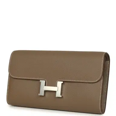 HERMÈS Hermes Constance Wallet To Go Etoupe Epsom Palladium Hardware | Thumbnail 5 HERMÈS Hermes Constance Wallet To Go Etoupe Epsom Palladium Hardware | Thumbnail 5