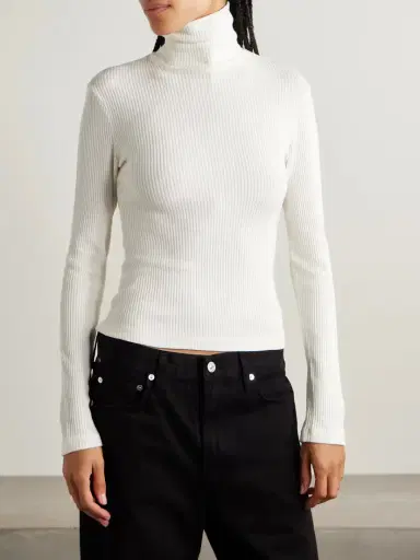 Citizens of Humanity Caradene Ribbed Stretch-lyocell Turtleneck Sweater | Thumbnail 3 Citizens of Humanity Caradene Ribbed Stretch-lyocell Turtleneck Sweater | Thumbnail 3