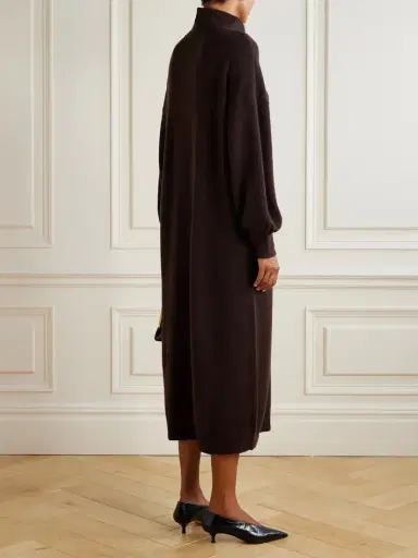 Allude Wool And Cashmere-blend Turtleneck Maxi Dress | Thumbnail 3 Allude Wool And Cashmere-blend Turtleneck Maxi Dress | Thumbnail 3