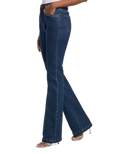 Cinq à Sept Women's Shailene Studded Boot-Cut Jeans | Thumbnail 4 Cinq à Sept Women's Shailene Studded Boot-Cut Jeans | Thumbnail 4