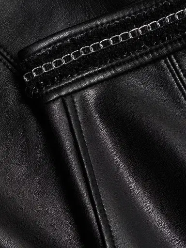 Cinq à Sept Women's Lise Chain Faux-Leather Pants - Black | Thumbnail 7 Cinq à Sept Women's Lise Chain Faux-Leather Pants - Black | Thumbnail 7