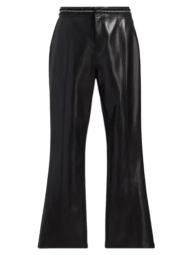 Cinq à Sept Women's Lise Chain Faux-Leather Pants - Black | Thumbnail 1 Cinq à Sept Women's Lise Chain Faux-Leather Pants - Black | Thumbnail 1