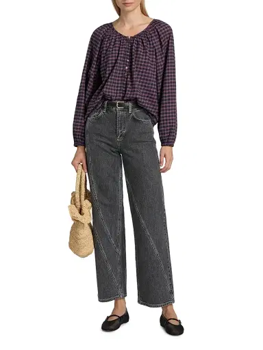 Rails Women's Indi Plaid Cotton-Blend Top - Rose Check | Thumbnail 2 Rails Women's Indi Plaid Cotton-Blend Top - Rose Check | Thumbnail 2