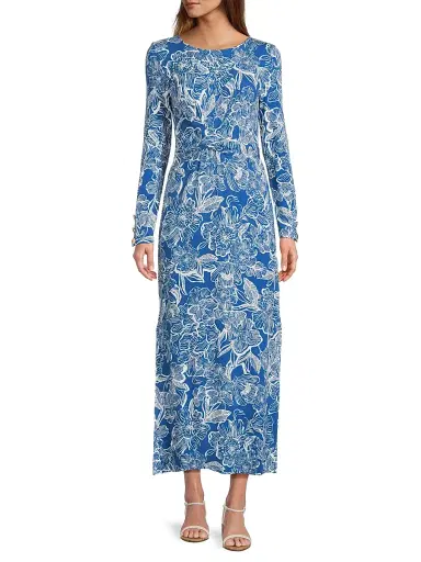 Lilly Pulitzer Women's Alessani Floral Maxi Dress - Starlight Navy - Size XL | Thumbnail 2 Lilly Pulitzer Women's Alessani Floral Maxi Dress - Starlight Navy - Size XL | Thumbnail 2