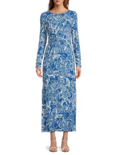 Lilly Pulitzer Women's Alessani Floral Maxi Dress - Starlight Navy - Size XL | Thumbnail 3 Lilly Pulitzer Women's Alessani Floral Maxi Dress - Starlight Navy - Size XL | Thumbnail 3