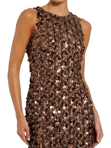 Mac Duggal Women's Embellished Mesh Gown - Bronze - Size 14 | Thumbnail 3 Mac Duggal Women's Embellished Mesh Gown - Bronze - Size 14 | Thumbnail 3