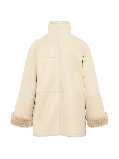 Yves Salomon Women's Oversized Shearling-Lined Coat - Rivage | Thumbnail 3 Yves Salomon Women's Oversized Shearling-Lined Coat - Rivage | Thumbnail 3