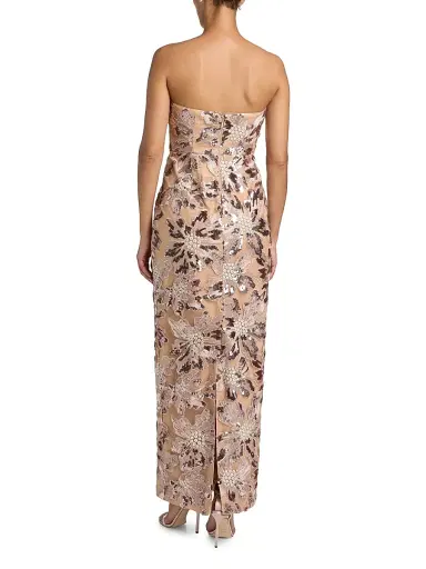 Milly Women's Meredith Sequined Strapless Maxi Dress - White Multi | Thumbnail 5 Milly Women's Meredith Sequined Strapless Maxi Dress - White Multi | Thumbnail 5