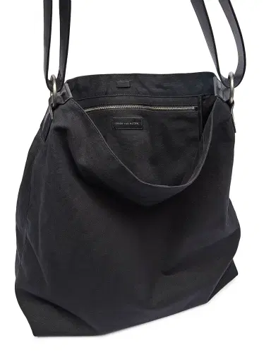 Dries Van Noten Men's Cotton & Leather Tote Bag | Thumbnail 3 Dries Van Noten Men's Cotton & Leather Tote Bag | Thumbnail 3