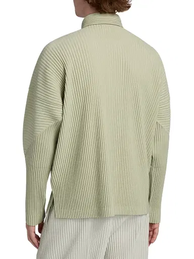 Homme Plissé Issey Miyake Men's Monthly Colors: October Pleated Shirt - Wavellite Green | Thumbnail 5 Homme Plissé Issey Miyake Men's Monthly Colors: October Pleated Shirt - Wavellite Green | Thumbnail 5
