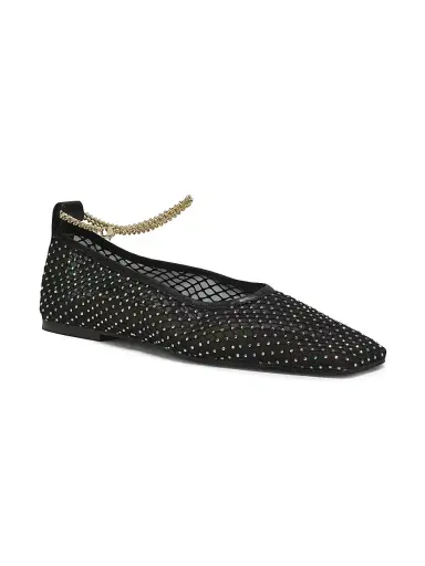 Maria Luca Women's Augusta Crystal Mesh Ballet Flats - Black - Size 8.5 | Thumbnail 2 Maria Luca Women's Augusta Crystal Mesh Ballet Flats - Black - Size 8.5 | Thumbnail 2