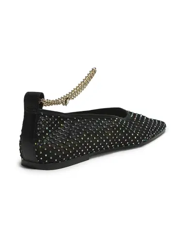 Maria Luca Women's Augusta Crystal Mesh Ballet Flats - Black - Size 8.5 | Thumbnail 3 Maria Luca Women's Augusta Crystal Mesh Ballet Flats - Black - Size 8.5 | Thumbnail 3