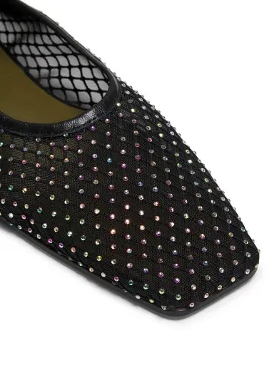 Maria Luca Women's Augusta Crystal Mesh Ballet Flats - Black - Size 8.5 | Thumbnail 5 Maria Luca Women's Augusta Crystal Mesh Ballet Flats - Black - Size 8.5 | Thumbnail 5