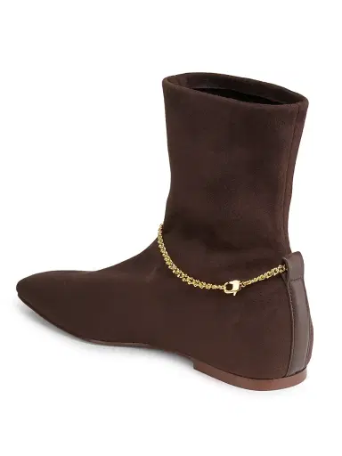 Maria Luca Women's Norma Square Toe Chain Booties - Dark Brown - Size 10 | Thumbnail 3 Maria Luca Women's Norma Square Toe Chain Booties - Dark Brown - Size 10 | Thumbnail 3