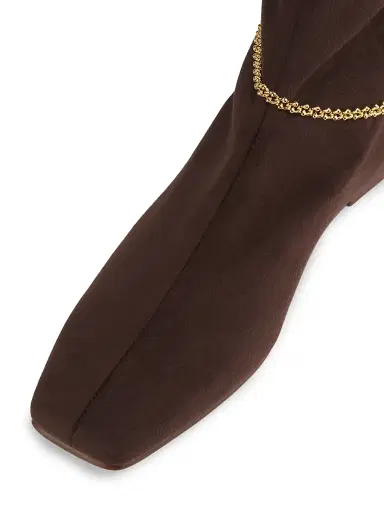 Maria Luca Women's Norma Square Toe Chain Booties - Dark Brown - Size 10 | Thumbnail 4 Maria Luca Women's Norma Square Toe Chain Booties - Dark Brown - Size 10 | Thumbnail 4