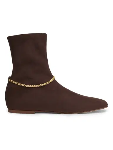 Maria Luca Women's Norma Square Toe Chain Booties - Dark Brown - Size 10 | Thumbnail 1 Maria Luca Women's Norma Square Toe Chain Booties - Dark Brown - Size 10 | Thumbnail 1