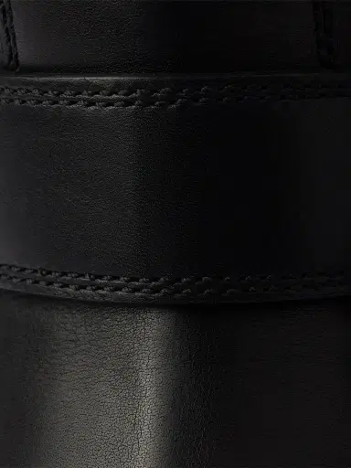 Prada Women's Leather and Shearling Booties - Black | Thumbnail 4 Prada Women's Leather and Shearling Booties - Black | Thumbnail 4
