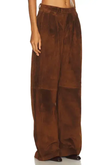 R13 Pleated Wide Leg Leather Pant | Thumbnail 2 R13 Pleated Wide Leg Leather Pant | Thumbnail 2