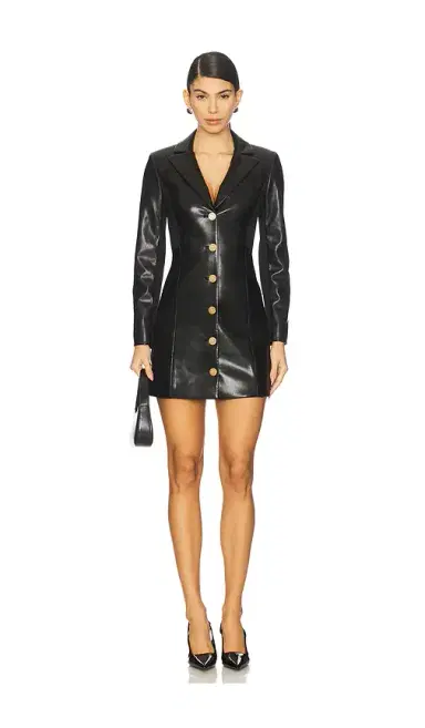 Alice + Olivia Alice + Olivia Michelle Fitted Faux Leather Blazer Dress | Thumbnail 1 Alice + Olivia Alice + Olivia Michelle Fitted Faux Leather Blazer Dress | Thumbnail 1